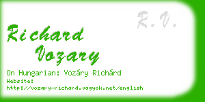 richard vozary business card