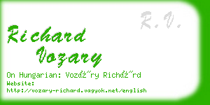 richard vozary business card